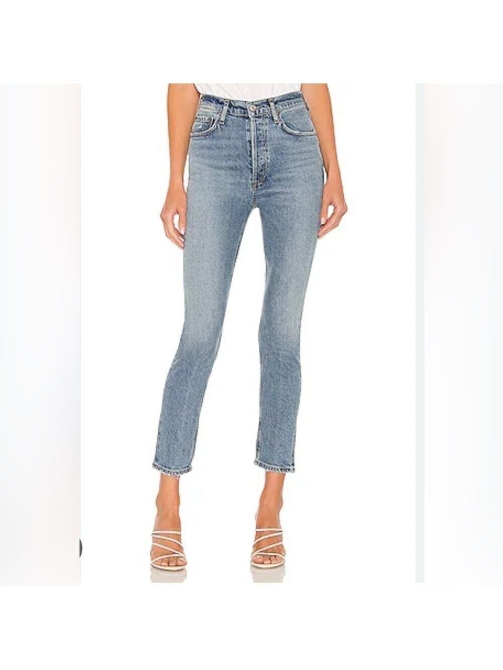 Agolde Nico High Rise Slim Cotton Blend Jeans 27